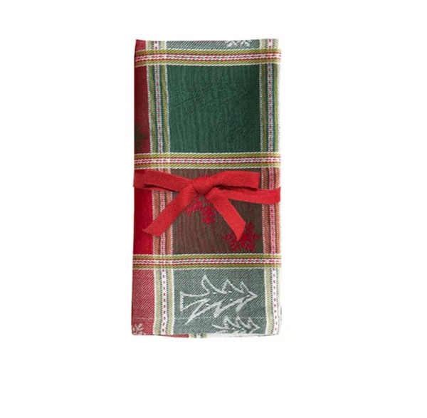 Christmas Check Napkins Set of 4