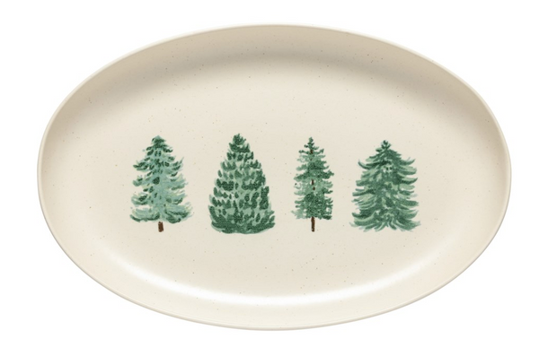 Pacifica Christmas Tree Oval Platter