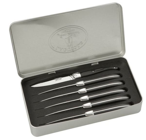 Laguiole Stand-Up Smooth Knife Set, Set of 6