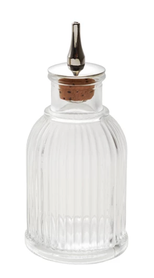 Pressed Glass Bitters Bottle with Spout