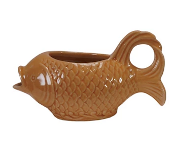 Stoneware Fish Shaped Creamer