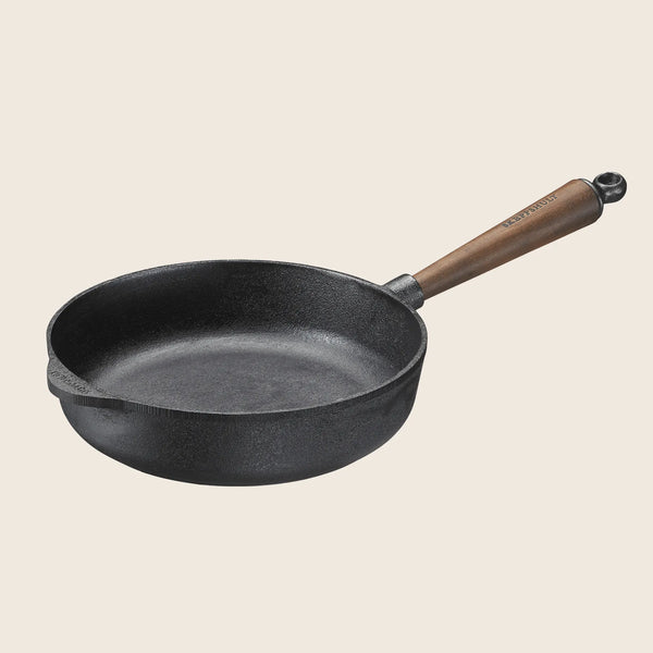 Skeppshult 9.75" Deep Cast Iron Skillet with Walnut Handle