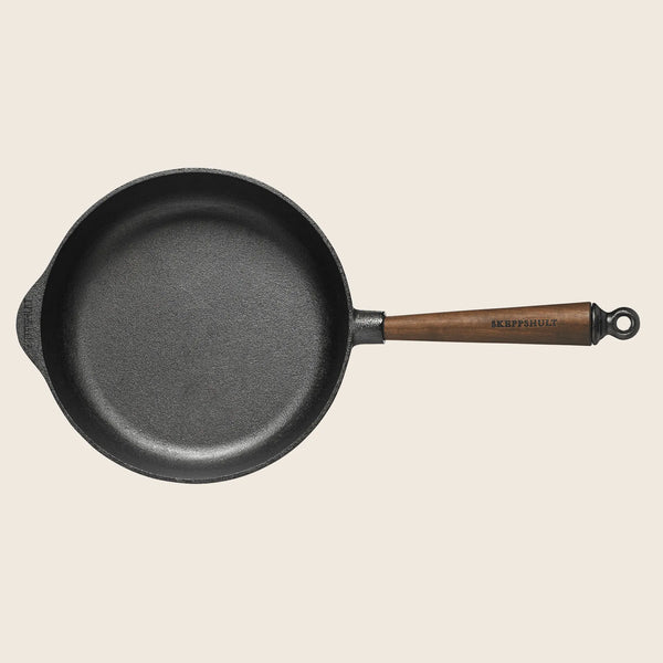 Skeppshult 9.75" Deep Cast Iron Skillet with Walnut Handle