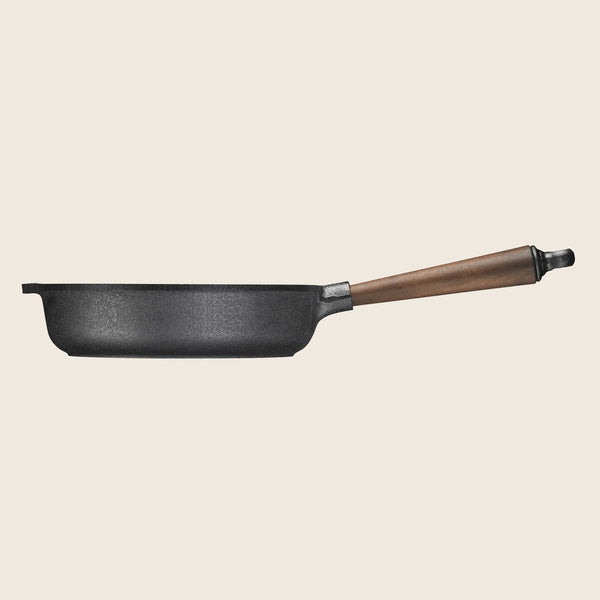 Skeppshult 9.75" Deep Cast Iron Skillet with Walnut Handle