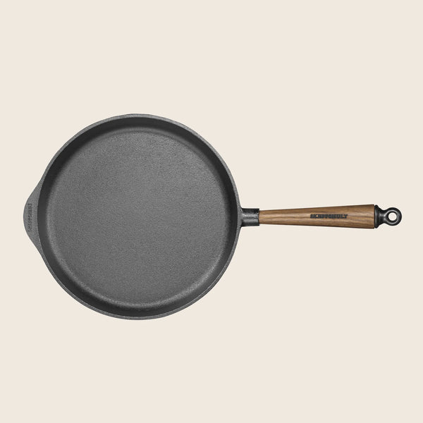 Skeppshult 11" Deep Cast Iron Skillet with Walnut Handle