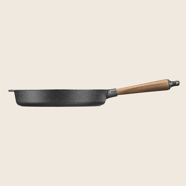 Skeppshult 11" Deep Cast Iron Skillet with Walnut Handle
