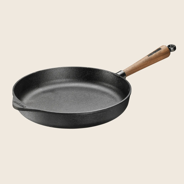 Skeppshult 11" Deep Cast Iron Skillet with Walnut Handle