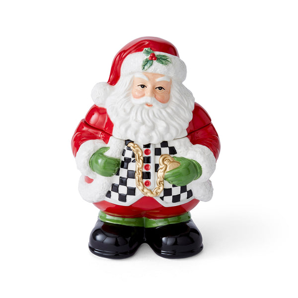 Black & White Santa Candy Jar