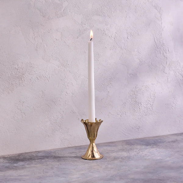 Gold Floral Candle Holder