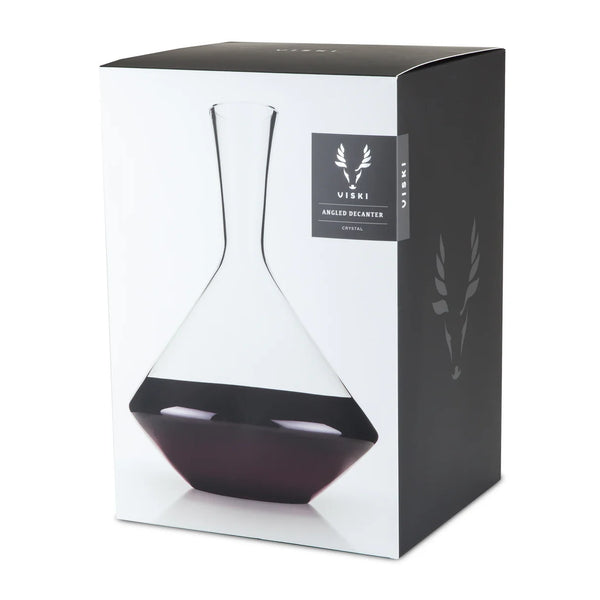 Viski Raye Crystal Angled Wine Decanter