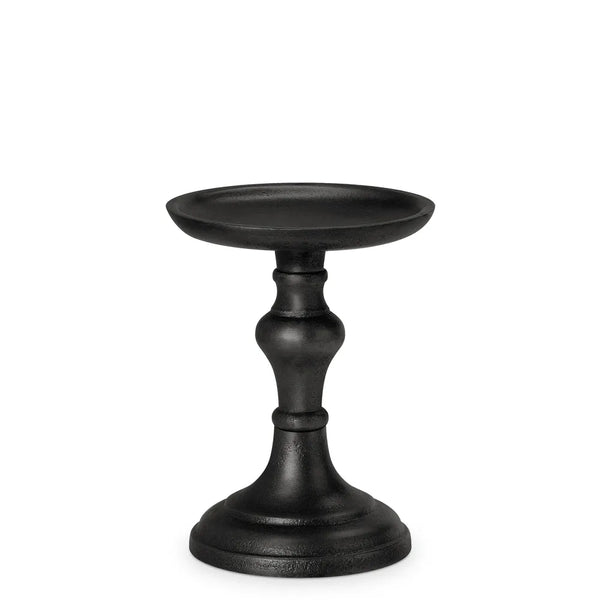 Chapel Antique Black Pillar Candle Holder