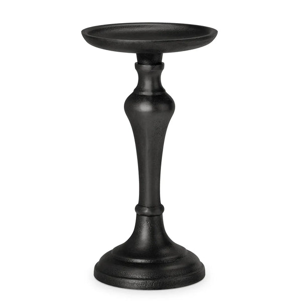 Chapel Antique Black Pillar Candle Holder