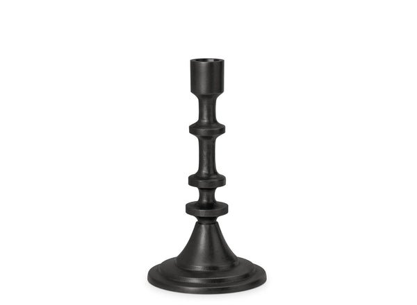Chapel Antique Black Taper Candle Holder