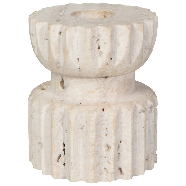 Iona Travertine Candle Holder