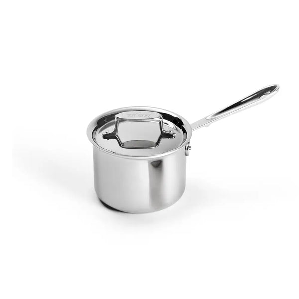 All Clad D5 Polished 2QT Sauce Pan with Lid