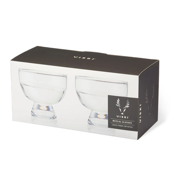 Viski Raye Crystal Mezcal Glasses, Set of 2