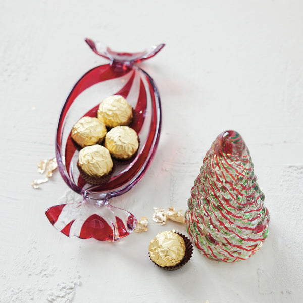 Glass Candy Shaped Dish