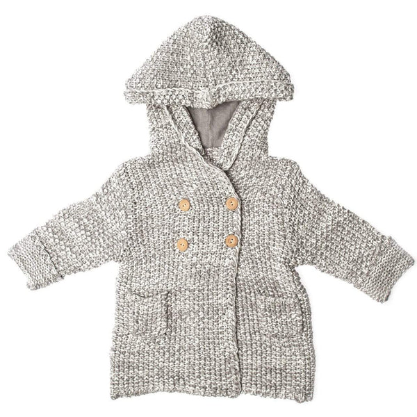 Beba Bean Crochet Knit Hoodie
