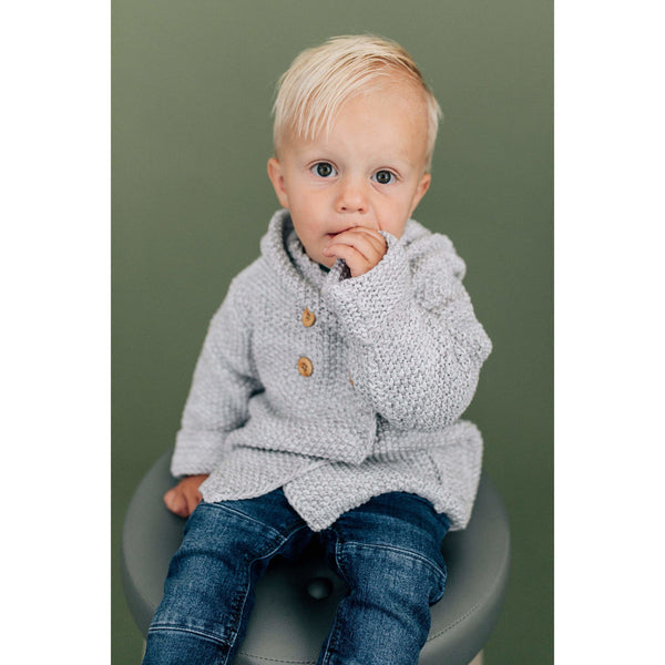 Beba Bean Crochet Knit Hoodie